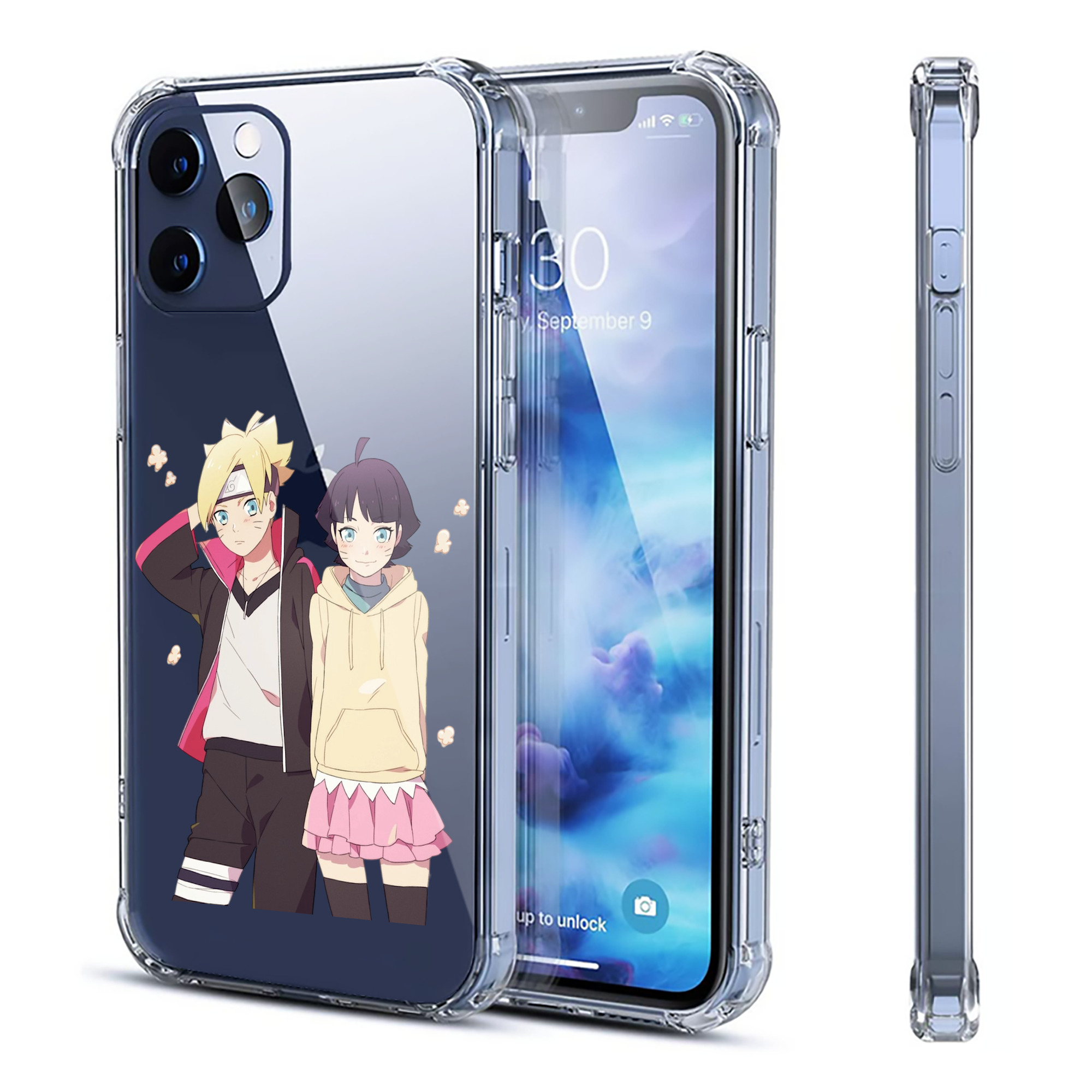 （画像用） NARUTO -ナルト- うずまき ボルト Uzumaki Boruto 【iPhone 12シリーズ対応】透明スマホケース（クリアソフトケース）